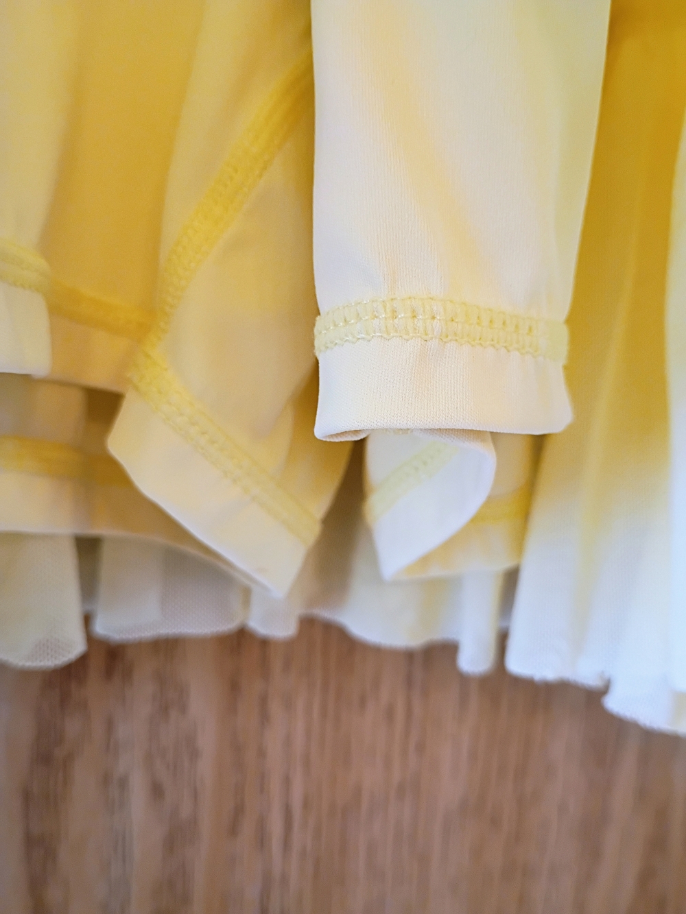 Light Yellow Tiered Mini Skirt - Picture 4 of 4